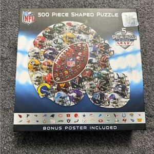 NFL 500 Piece Shaped Puzzle - Red, Blue, Yellow